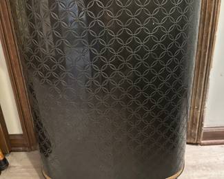 Awesome mid century black and gold hamper.