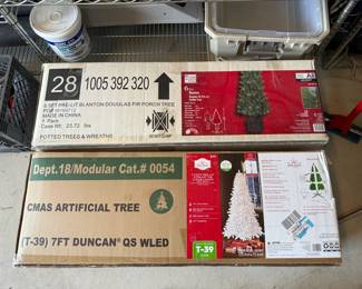 Pre-lit artificial Christmas trees (6.5' and 7')