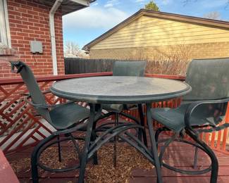 Homecrest outdoor furniture (4'-dia glass-top table)