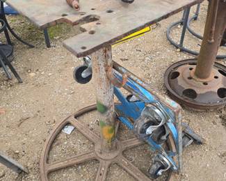 Large industrial table with Craftsman Vice