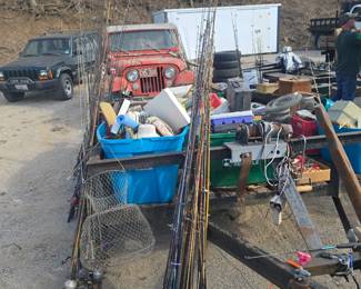 Fishing poles and tackle