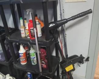 Boat motor &  fishing rods