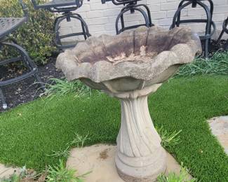 Cement Birdbath