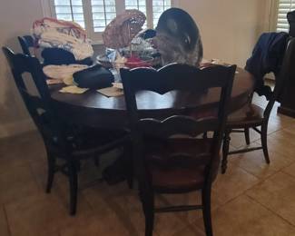 60" dining table & 6 chairs