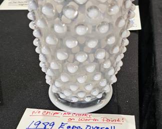 HOBNAIL GLASS VASE