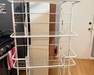 White  metal baker's rack