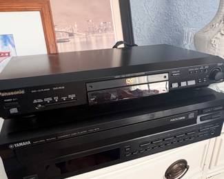 Panasonic DVD-RV32 DVD/CD Player. And  a Yamaha Natural Sound Stereo Receiver Model RX-396.