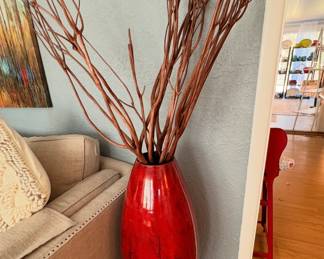 Uniquewise Tall Bamboo Floor Vase filled with dried branches