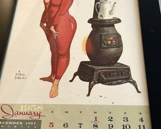 Duane Byers pin up calendar 1958