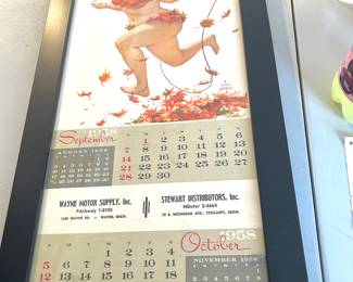 Duane Breyers pin up calendar 1958 original