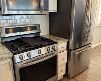 LG stove 5 burner air fryer convection oven