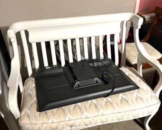 Antique upholstered bench