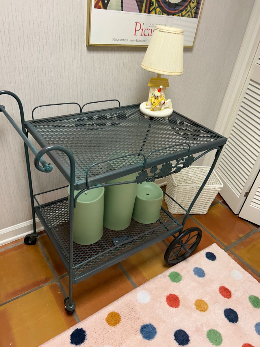 Antique bar cart
