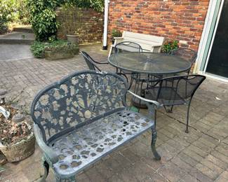 Cast iron bench