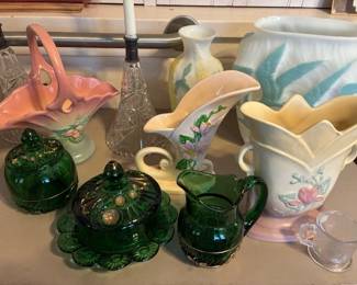 EAPG,  Consolidated glass & Hull art pottery