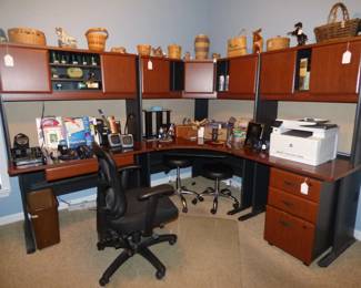OFFICE DESKS WITH HUTCHES FOR EACH