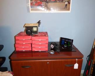 FILING CABINET, COMPUTER PAPER, JOYCE PERDUE PRINT OF GRIFFIN FIRESTATION