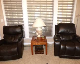 LAZ-Z-BOY LEATHER ELECTRIC RECLINERS
