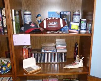 BOBBLE HEAD BASEBALL FIGURES, CD'S & DVD'S, ETC