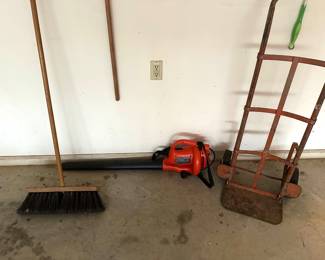 Hand truck and blower