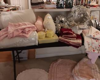 blankets, towels, rugs, drapes