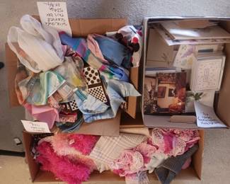 Scarves hats gloves, greeting cards 