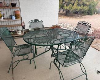 Metal patio set