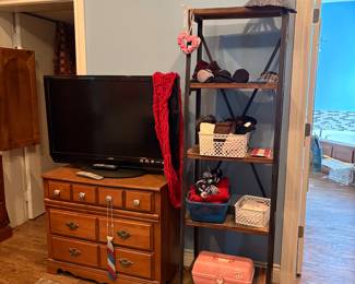 Several Televisions from 32" to 60", all working great!  Shelving and dressers