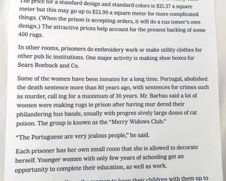 Portuguese Hand-Stitched Needlepoint Rug – Large Blue Floral – 120” x 77” (From a Small Prison in Portugal)