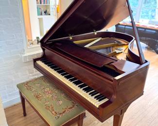 Sohmer & Co. Baby Grand Piano – Model 54 “Cupid Grand” with Bench – New York Made