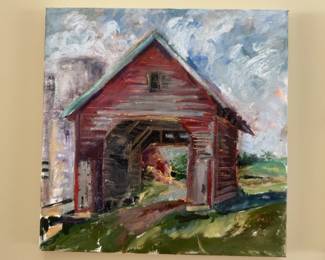 ‘Maryland Barn’ by Linda Press 12”x12” Original Painting