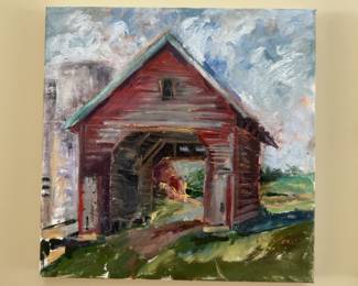 ‘Maryland Barn’ by Linda Press 12”x12” Original Painting