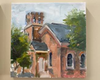 ‘Maryland Church’ by Linda Press 12”x12” Original Painting