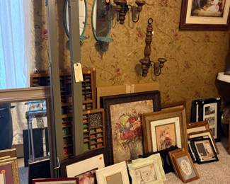 Antique Printers Trays and Various framed Art / Prints
