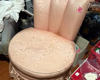Peach Taffeta Boudoir Chair