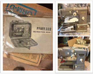 2- Vintage PFAFF 332 Sewing Machines.. needs some TLC 