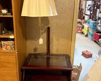 End Table with Lamp  
