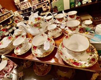 Old Country Rose Tea Sets (Demitasse & Large) 
