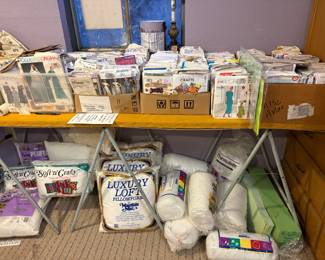 Sewing Patterns, Pillow forms and Batting  