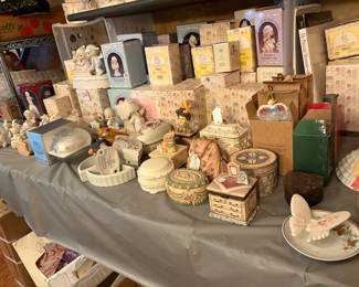 Misc Trinket boxes and Precious Moments 