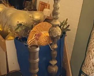 1970's Brass Candle Stands 