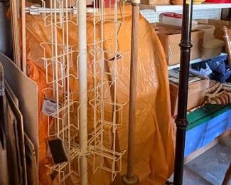 Greeting Card Stand and Antique Lamps 