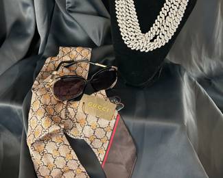 GUCCI shades and scarf