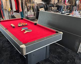 kid's size pool table with hard top