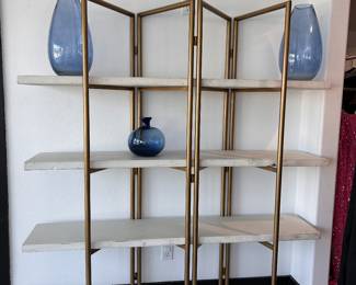 modern style gold shelving