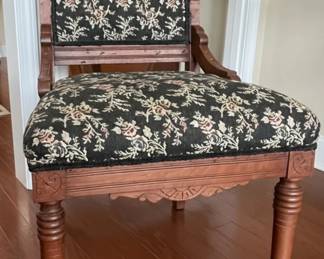 Victorian Eastlake Style Carved Walnut Side Chair