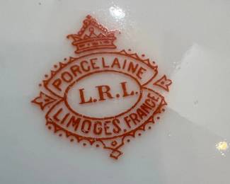 Haviland Limoges Oval Serving Dish with Scalloped Edge and Floral Pattern