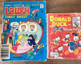 "Laugh Comics Digest" and "Donald Duck in Volcano Valley"