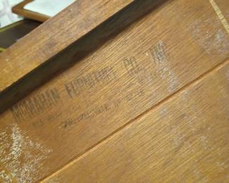 McMahan Antique Walnut Vanity Dresser with Mirror second image