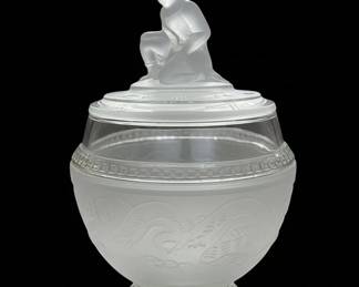 Compote Bowl with lid, with coordinating stemware (not pictured)